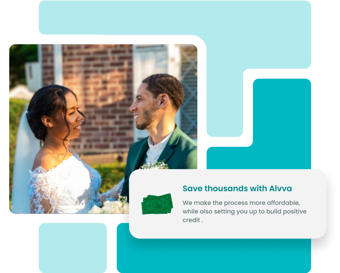 Illustration showing how Alvva saves time and money on immigration applications